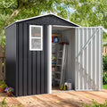 Grey Metal Outdoor Storage Shed E91410