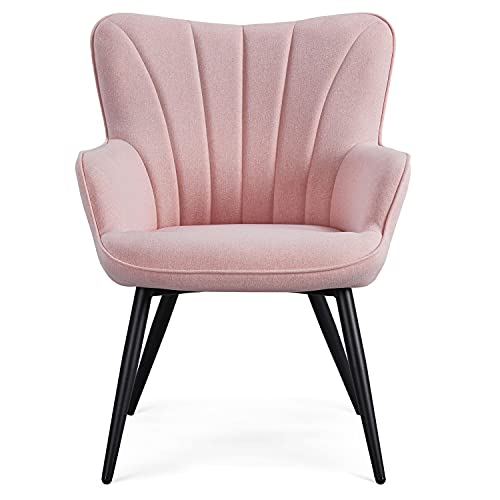 Pink Fabric Upholstered Accent Chair X511
