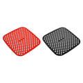 Reusable Silicone Air Fryer Liners 8.5x8.5 Inch Black/Red, Pack of 2 M894076