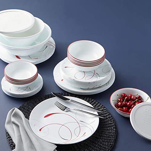 78-Piece Triple Layer Glass Dinnerware Set, Mystic Gray S30822