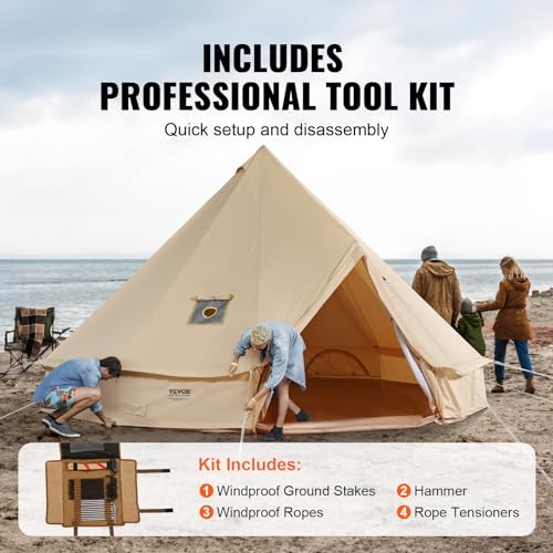Canvas Bell Tent 6 m Yurt with Stove Jack R36690