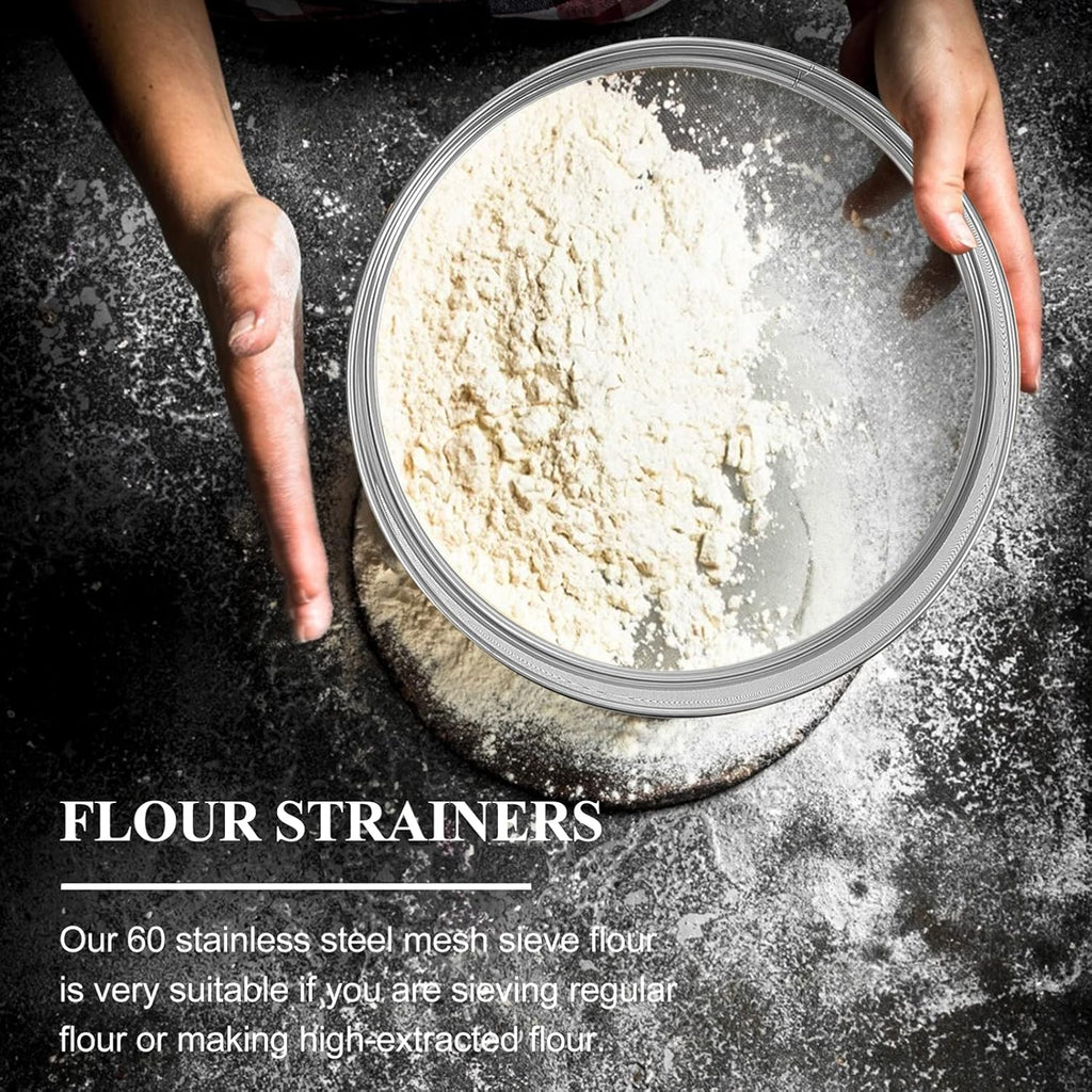 4pcs plastic flour sifter with Stainless steel Mesh N1153