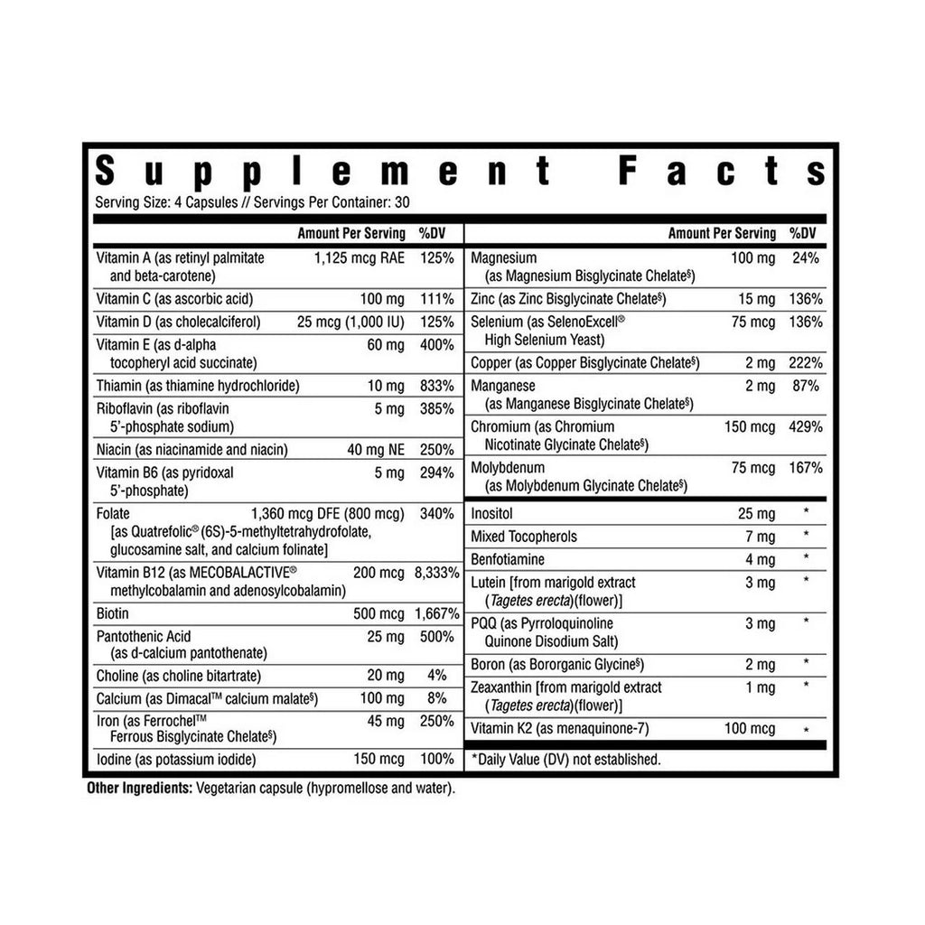 120 Capsules Multivitamin with Iron and Active B Vitamins R824