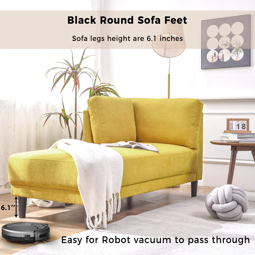 Yellow Chaise Lounge Chairs with Arms X551644