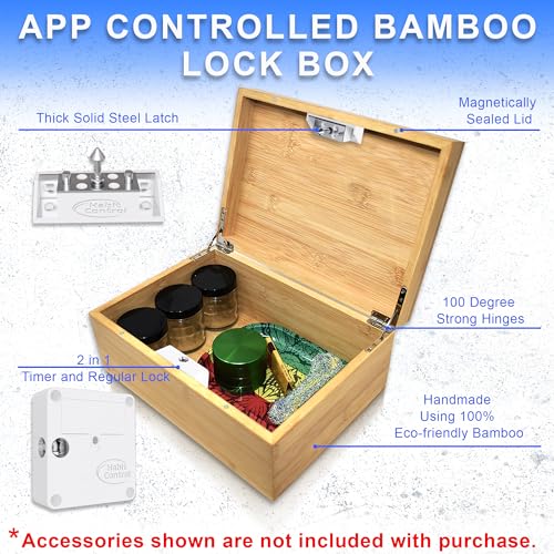 Wooden Timed Lock Box with Electronic Timer Lock M329