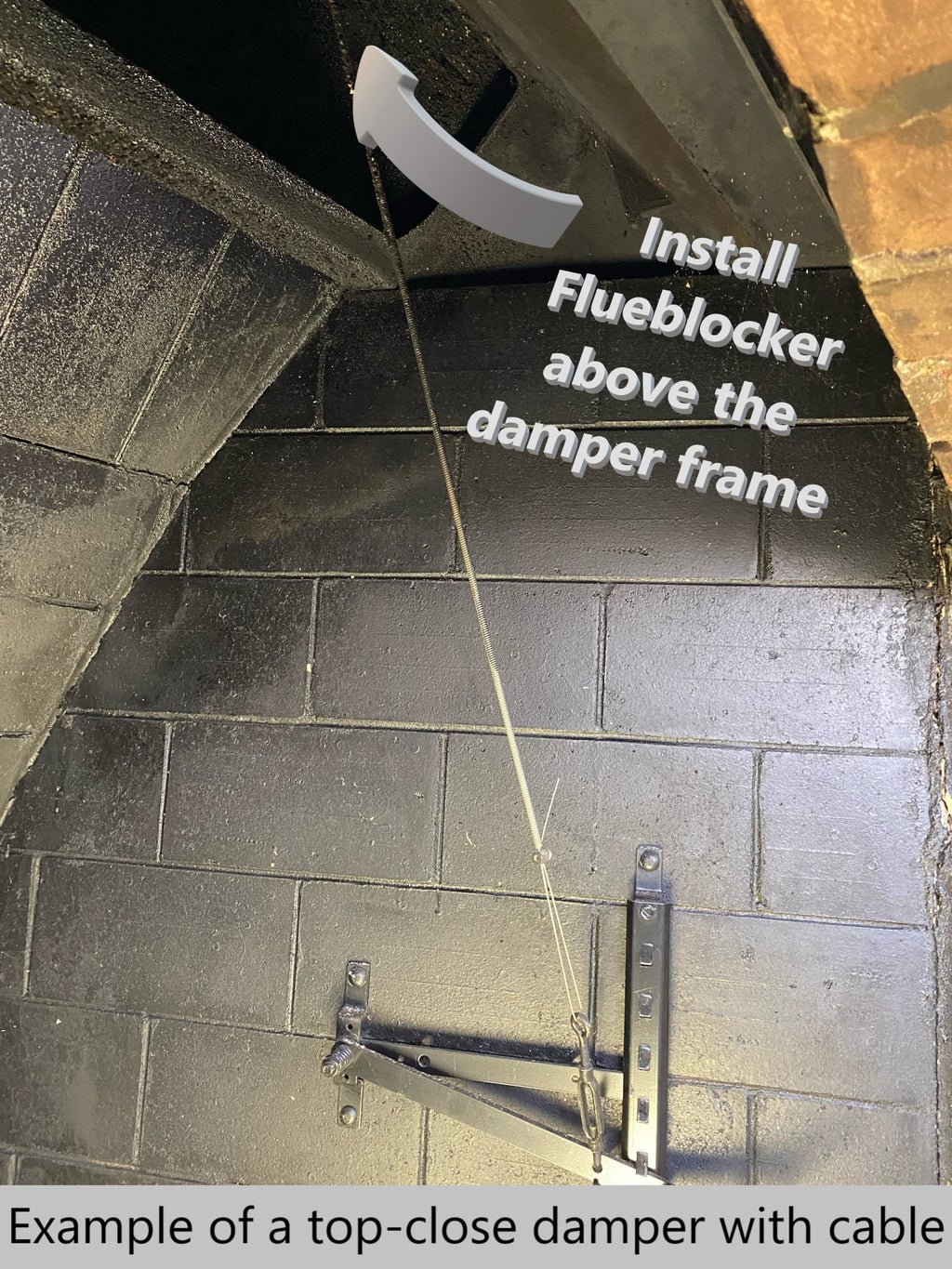 Rectangular Chimney Flue Draft Stopper Z949