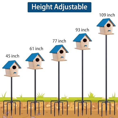 Heavy Duty Bird Feeder Pole with 5-Prong Base Y50246