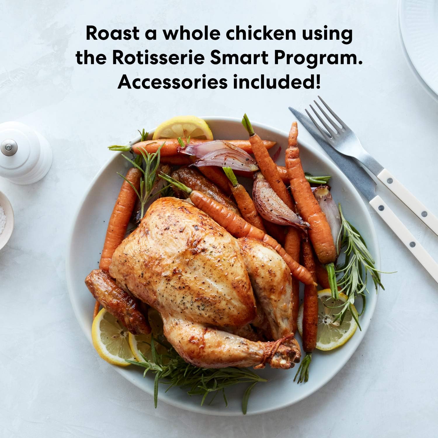 10 Quart Stainless Steel Black Air Fryer P197625