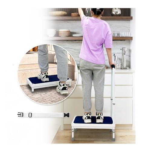Medical Step Stool with Handle Bed Steps 3-in-1 Safety Bed Handle Wide Foot Step Stool H9809