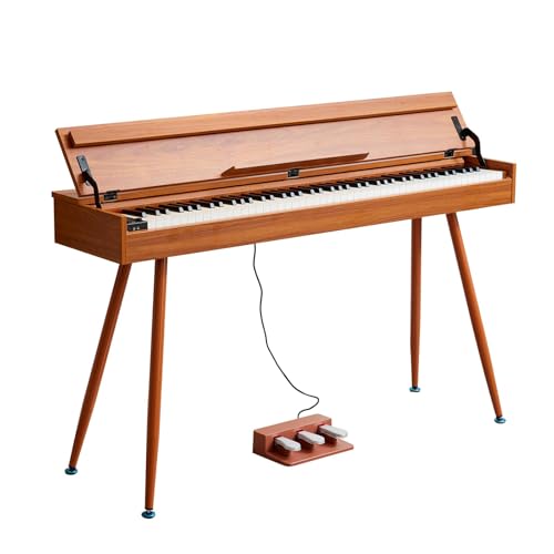 88 Key Weighted Hammer-Action Digital Piano with Sheet Music Stand, Pedal, Power Adapter N6233