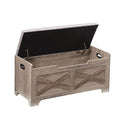 Storage Chest with Safety Hinge Wooden Shoe Bench Y567