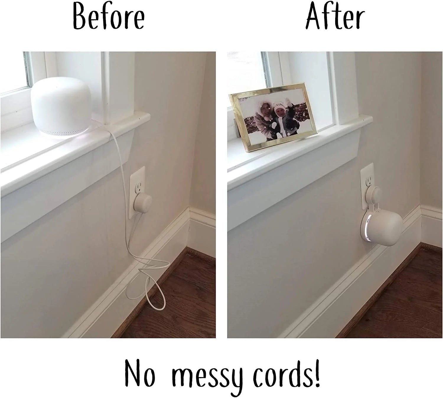 Lowest Profile Outlet Holder Mount for Google Nest WiFi Point R760765