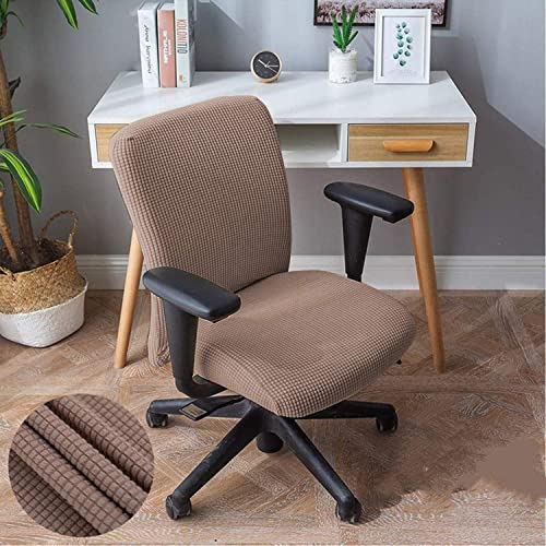 Silver Stretchable Office Chair Cover 2 Pcs R61335