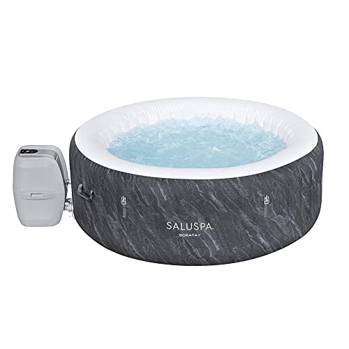 Gray 71 x 26 Inch Round Inflatable Hot Tub with Cover D90200