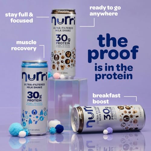 Vanilla 11 fl oz 12 Cans Lactose Free Low Sugar 150 Calories 30g Protein Ultra Filtered Milk Shake H812845