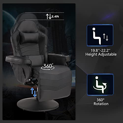 Blue PU Leather Gaming Recliner Chair with Massage D13961