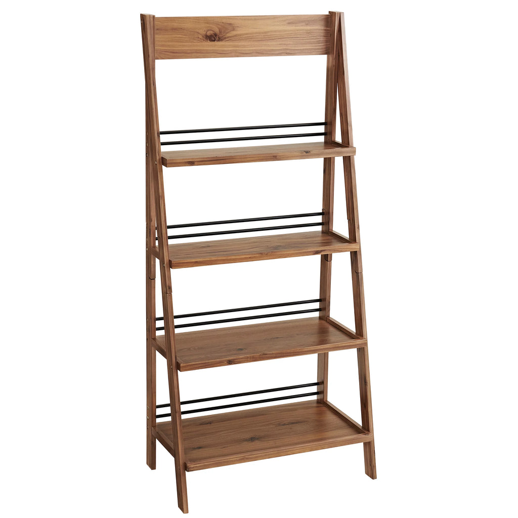 4-Tier Tall Ladder Bookshelf (Walnut) I1734