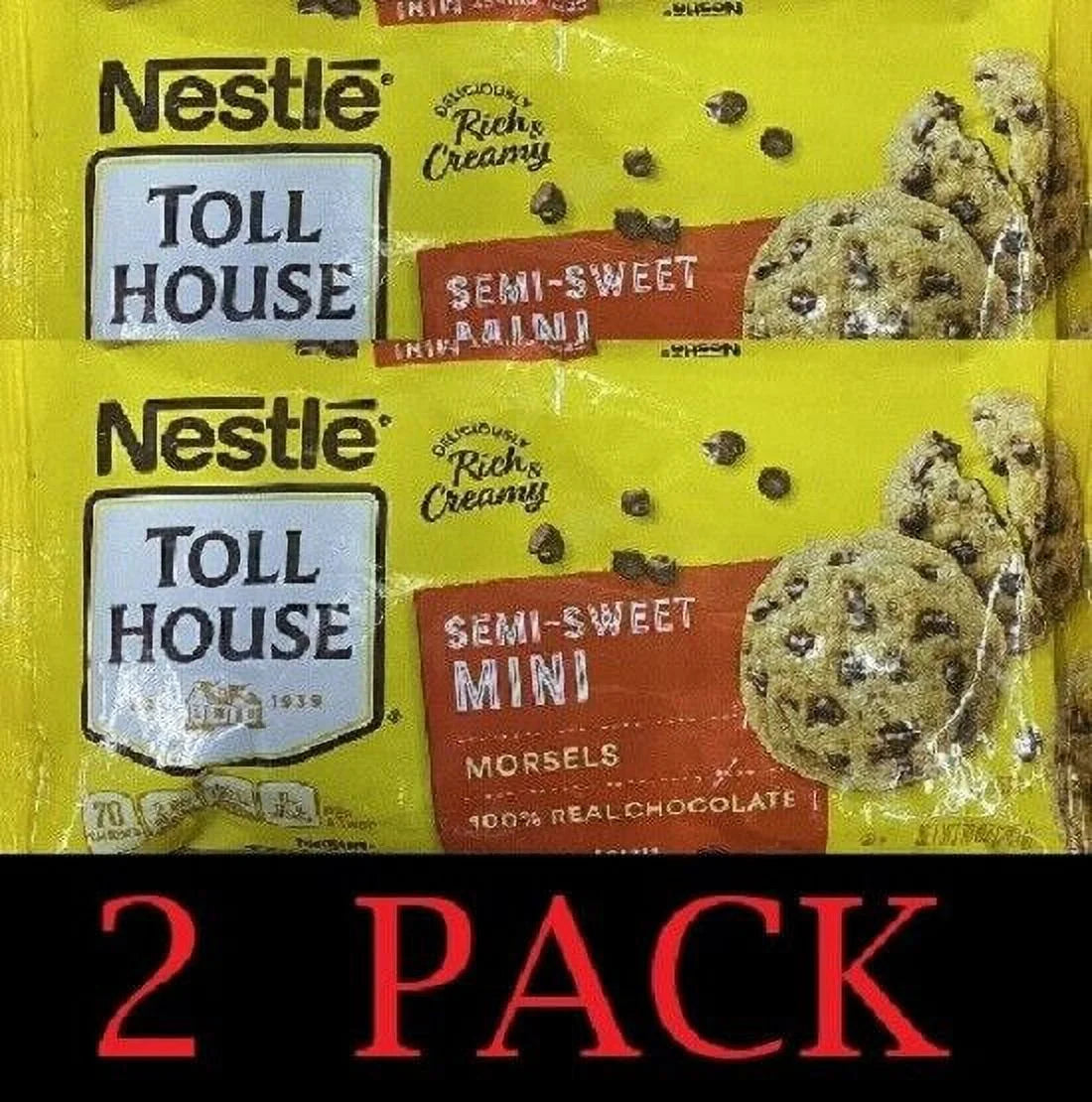 2x 10 oz Semi Sweet MINI Morsels Baking Chocolate Chips 2 PACK H4526