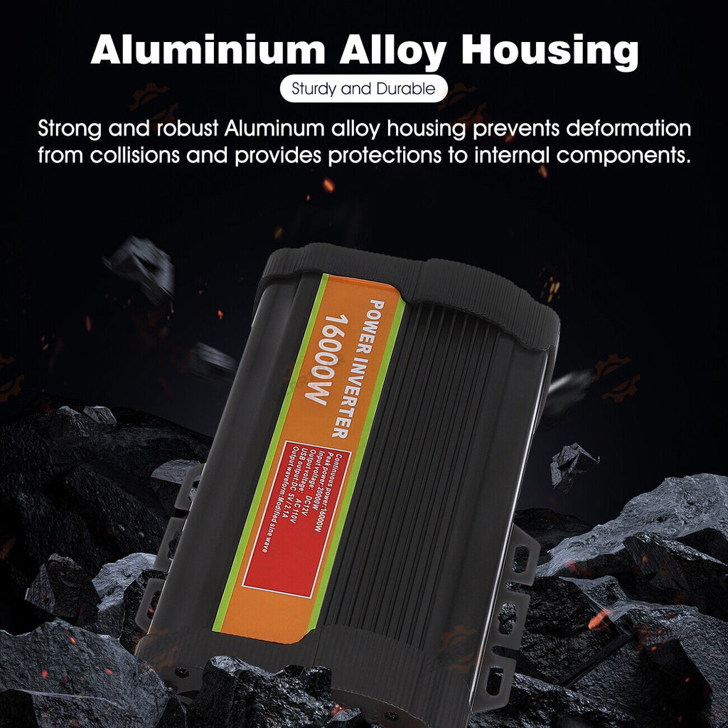 16000W Peak Pure Sine Wave Power Inverter DC 12V to AC 110/120V A37803