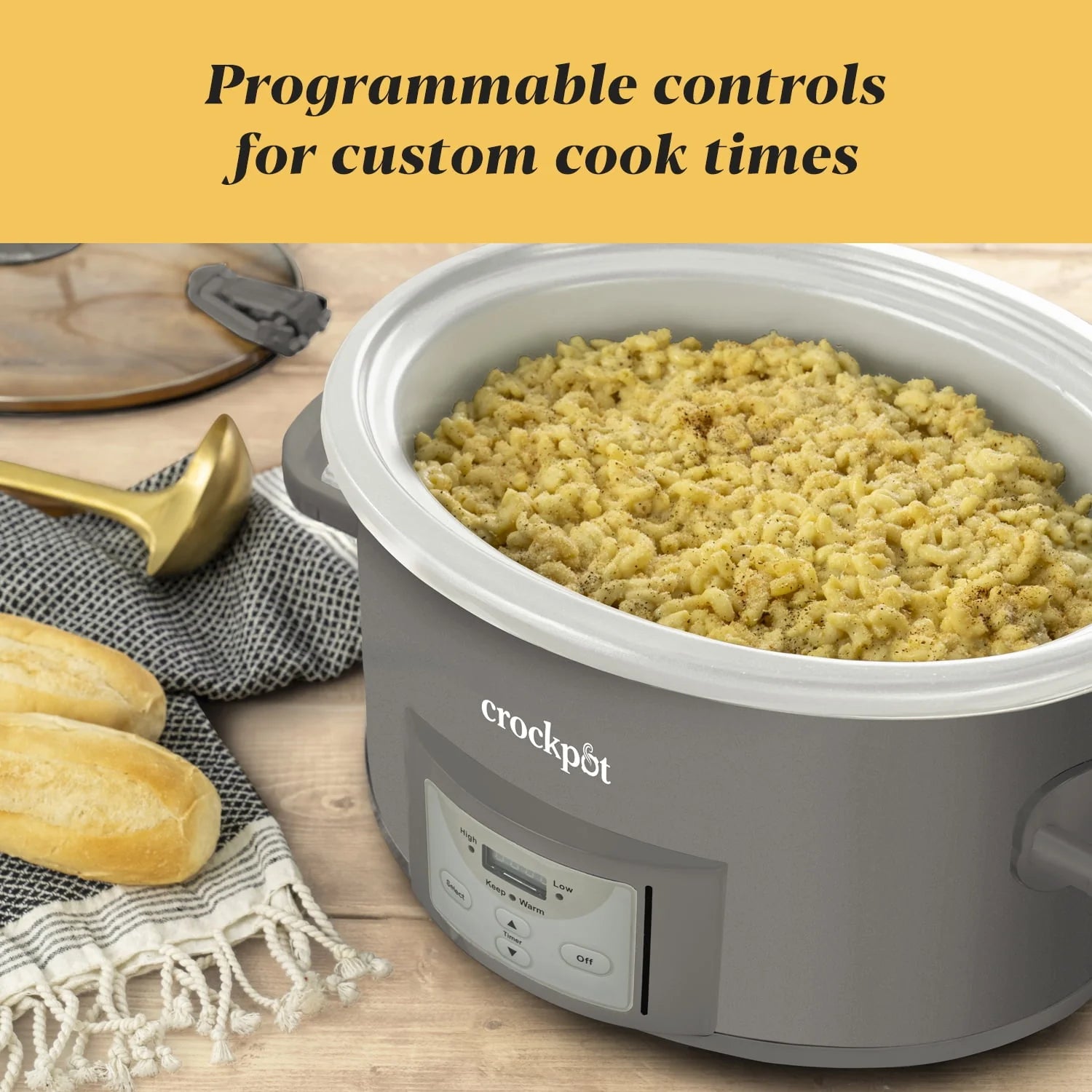 7-Quart Programmable Slow Cooker, Grey D50332