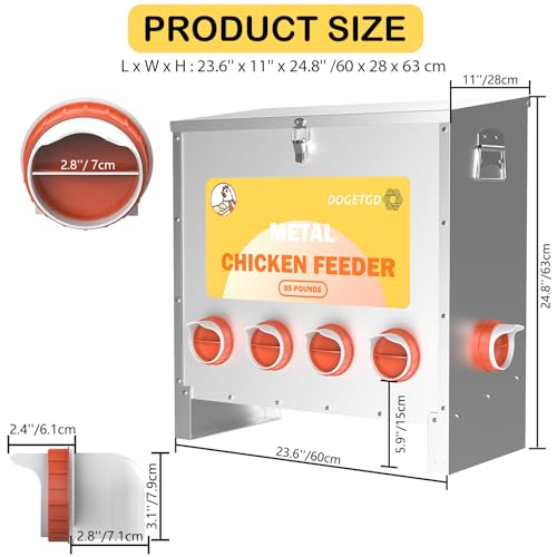 85lbs Metal Poultry Feeder (10-Port) Q4562
