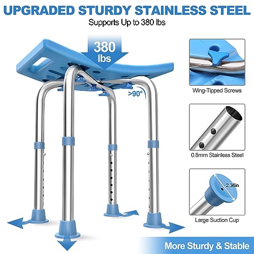 Stainless Steel Adjustable Shower Stool V333115