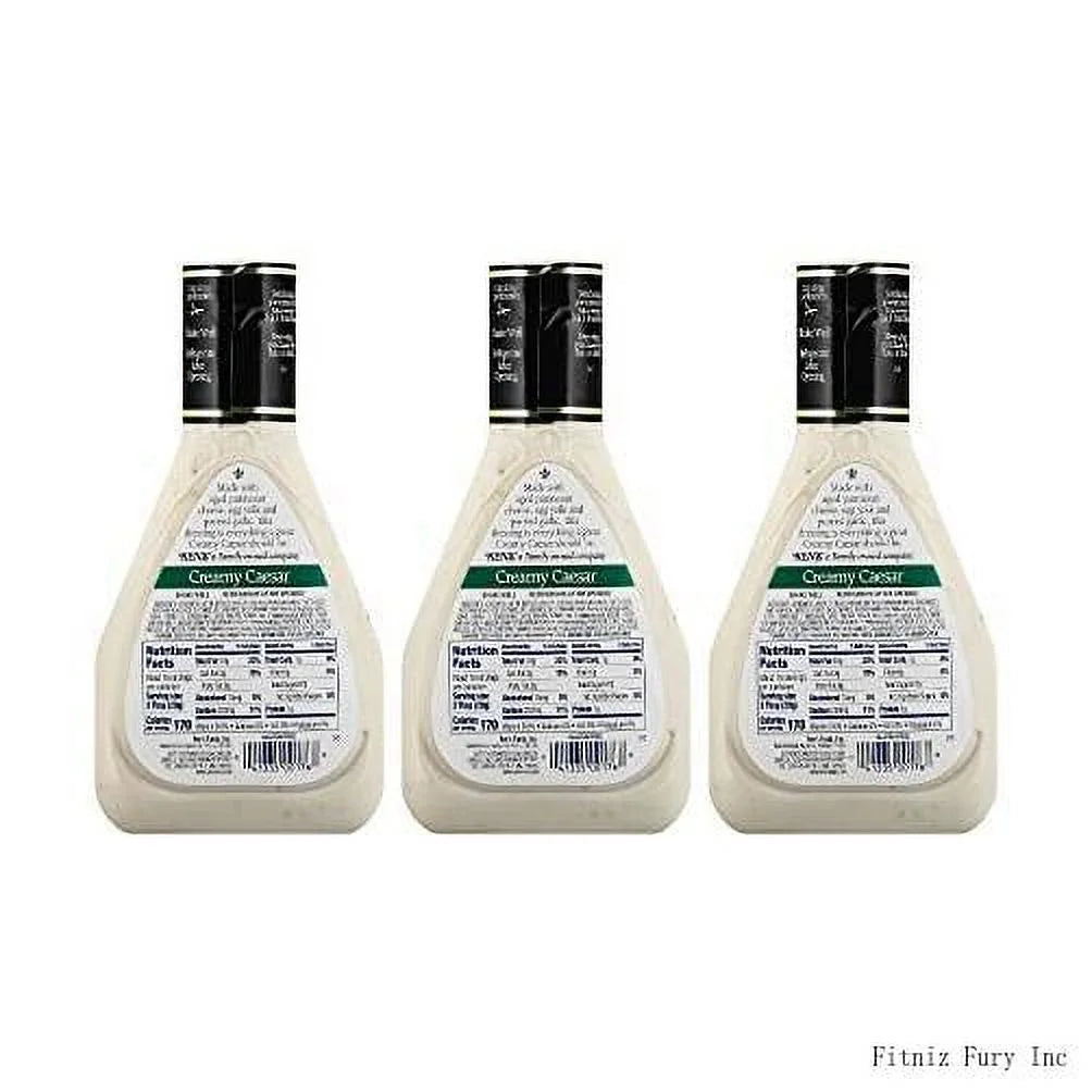 Creamy Caesar Dressing, 16 FL OZ Bottle (Pack Of 3 Bottles) Q14405