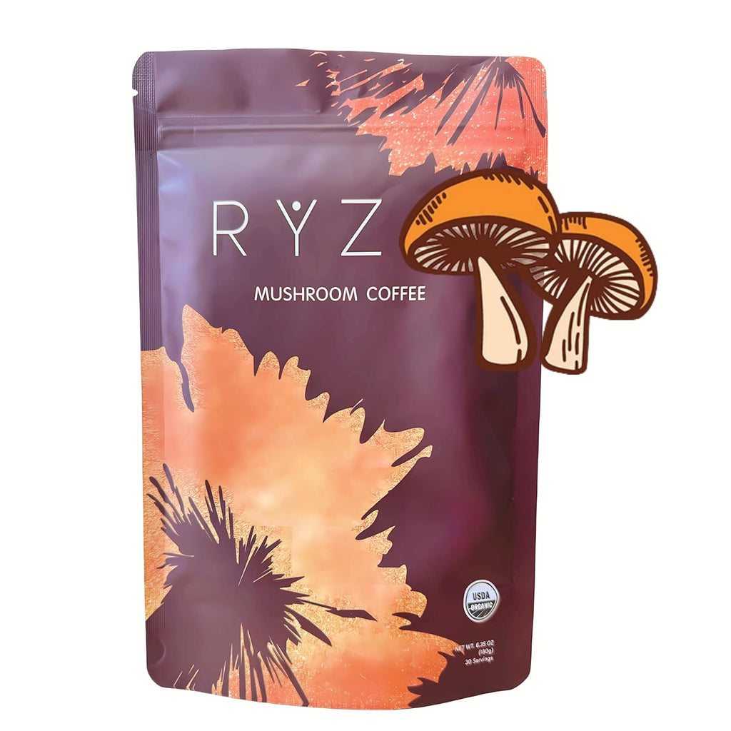 Organic Mushroom Coffee, Medium Roast, 6.35oz (180g), 30 Days Supply R7176