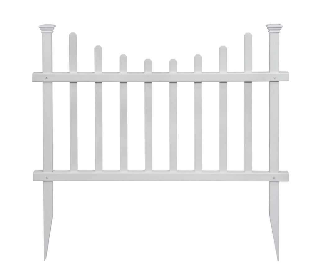 Vinyl No-Dig Picket Fence Kit - 2 Pack (30in H x 42in W) A9251