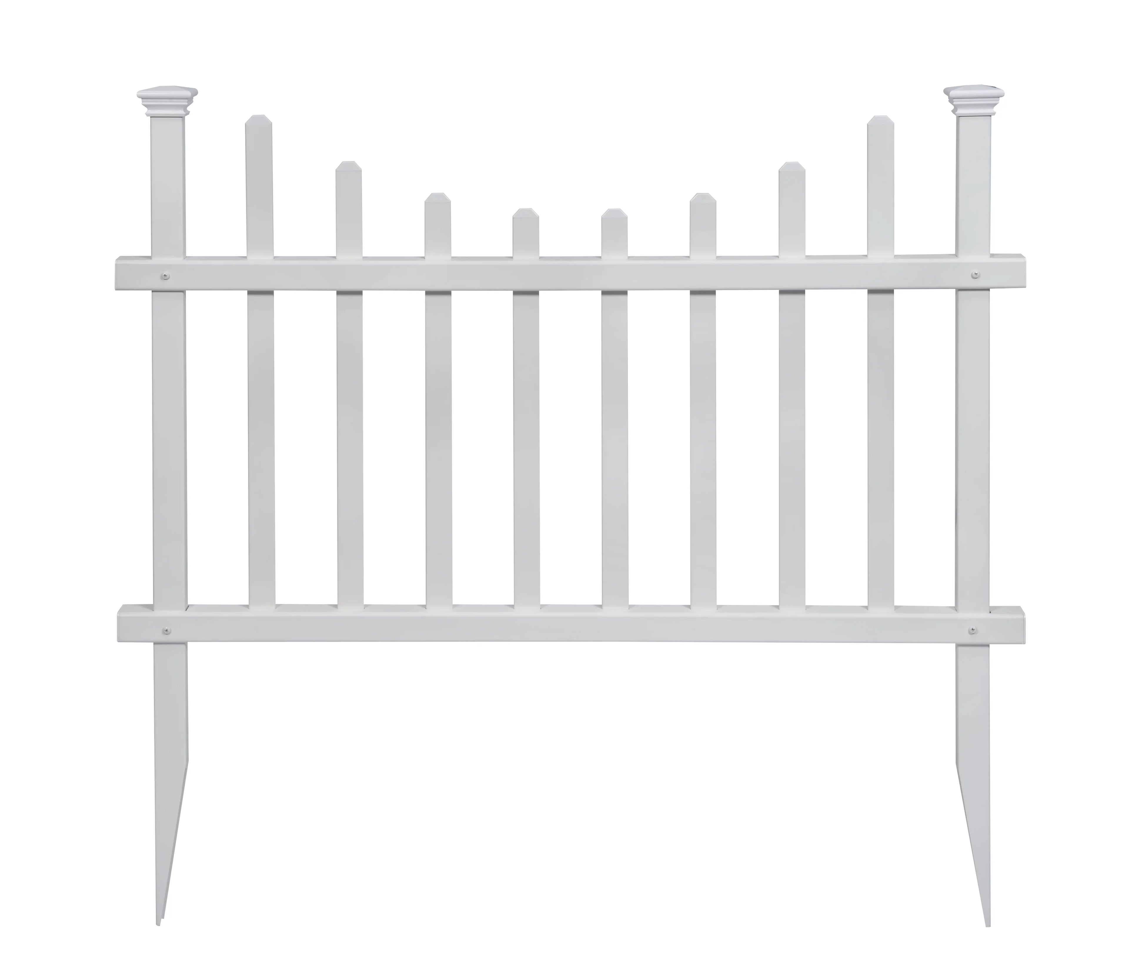 Vinyl No-Dig Picket Fence Kit - 2 Pack (30in H x 42in W) A9251