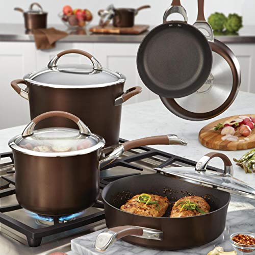 11-Piece Hard Anodized Nonstick Cookware Set, Black H47239