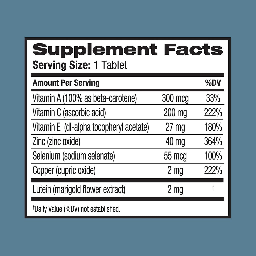 120 Count Eye Vitamin and Mineral Supplement with Lutein G375529