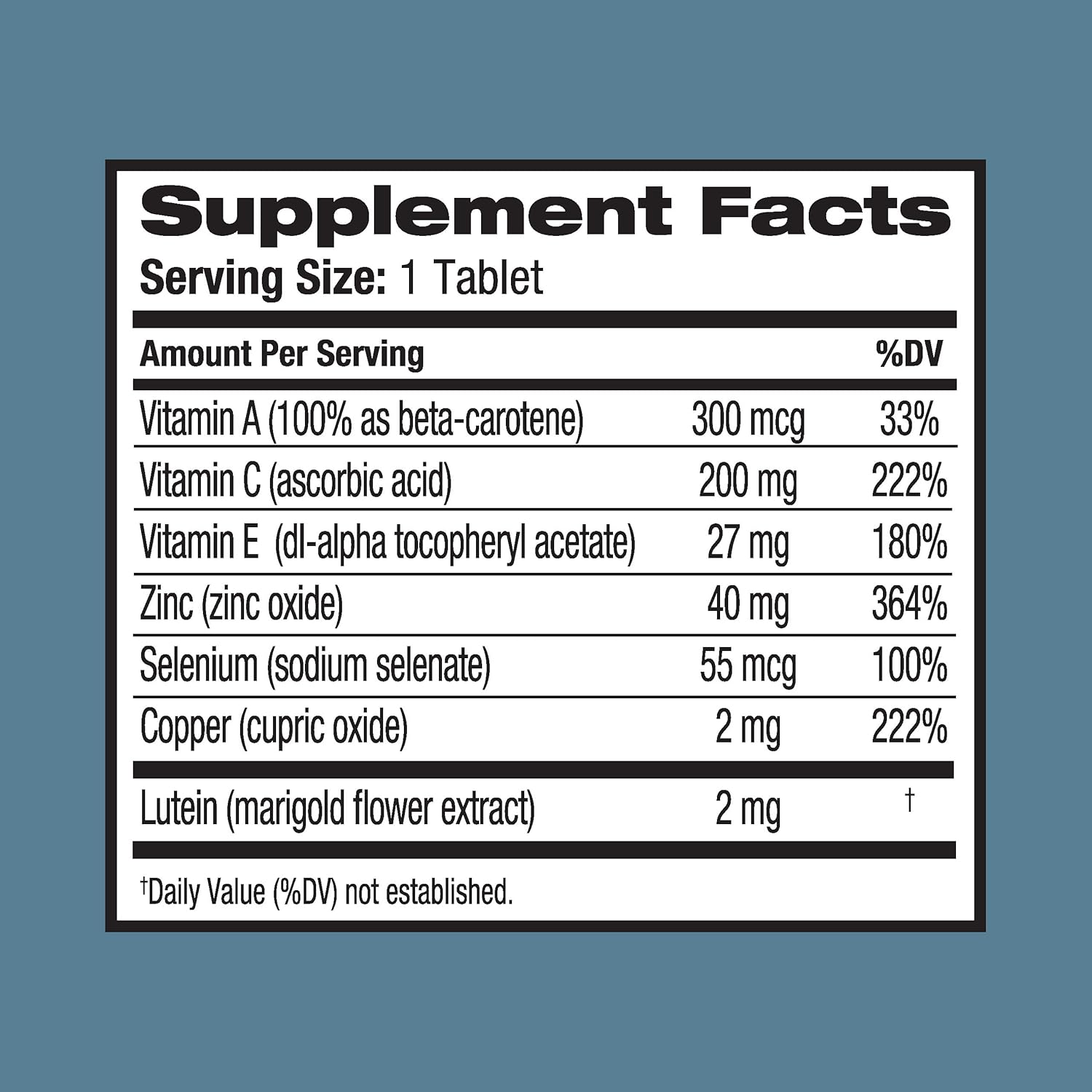 120 Count Eye Vitamin and Mineral Supplement with Lutein G375529