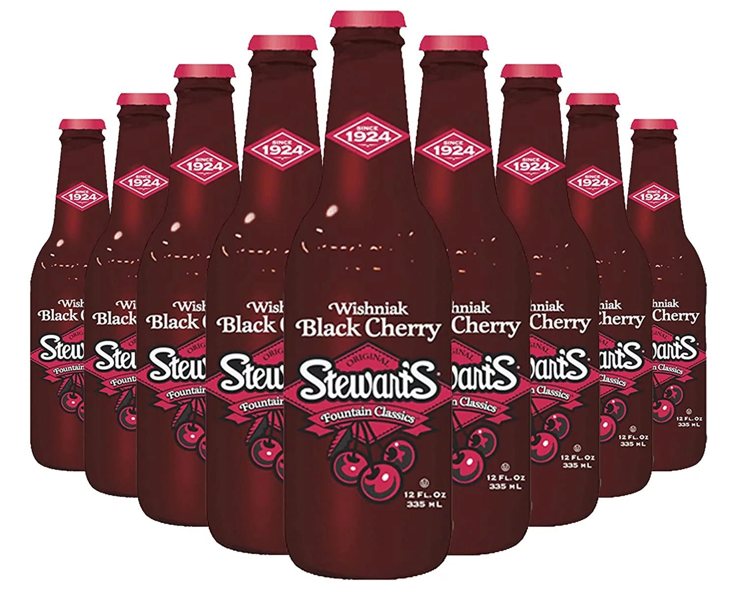 Black Cherry Soda, 12 fl oz (12 Glass Bottles) L83385