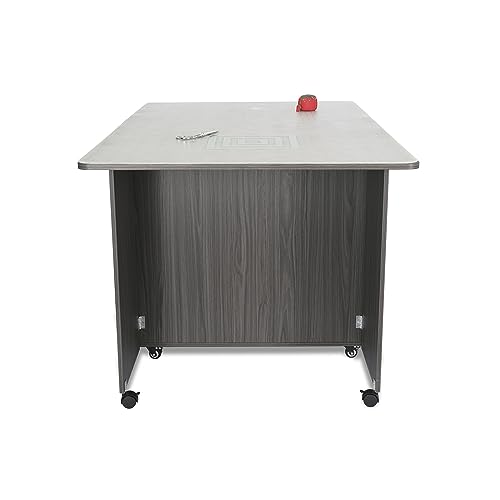 Ash White Cutting Table with Storage P68727