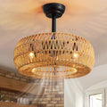 20" Caged Ceiling Fan with Lights Remote Control B7612