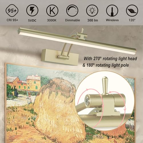 2 Pack 16" Battery Operated Gold Picture Light P616
