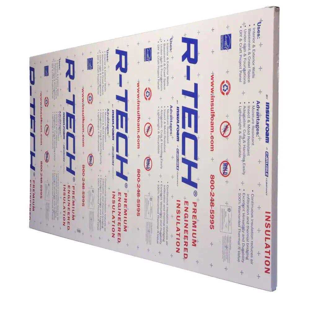2 in. x 48 in. x 8 ft. R-7.7 EPS Rigid Foam Board Insulation D649