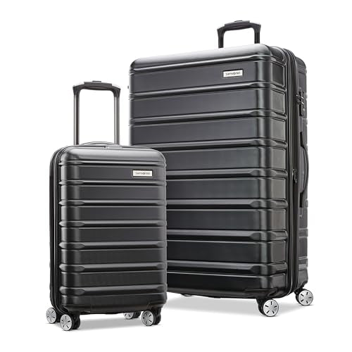 Midnight Black 2-Piece Hardside Expandable Luggage Set T182