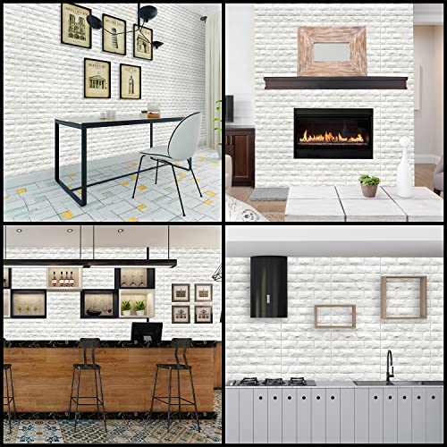 White Foam Brick Wallpaper 11PCS X74471