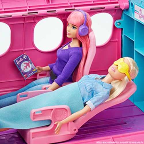 Transforming Playset with Reclining Seats and Overhead Compartments, 15+ Pieces N538
