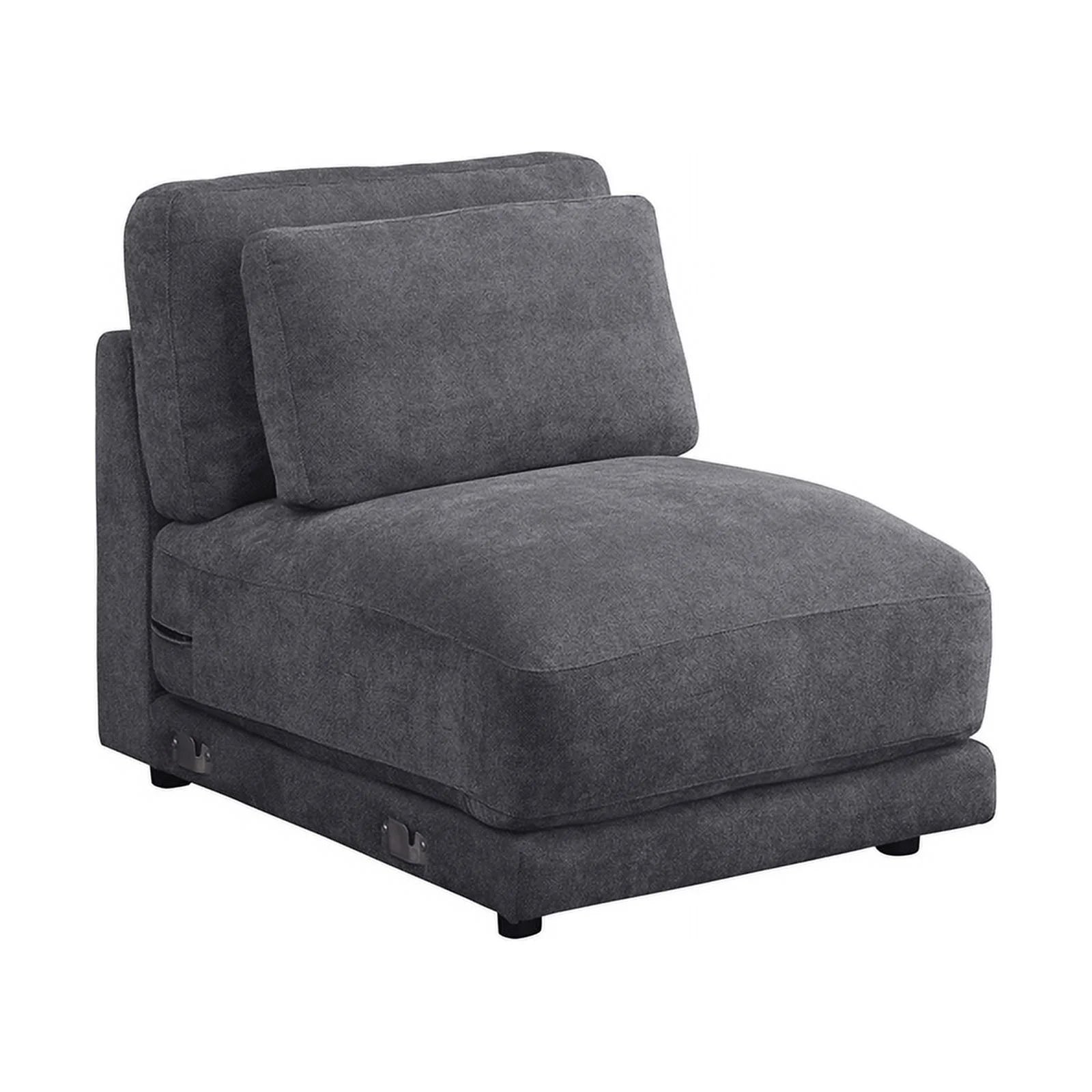 5-Piece Upholstered Fabric Modular Sofa in Dark Gray M164069