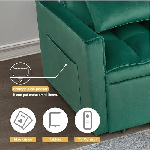 Black Sleeper Sofa Bed with Pullout Bed T63157