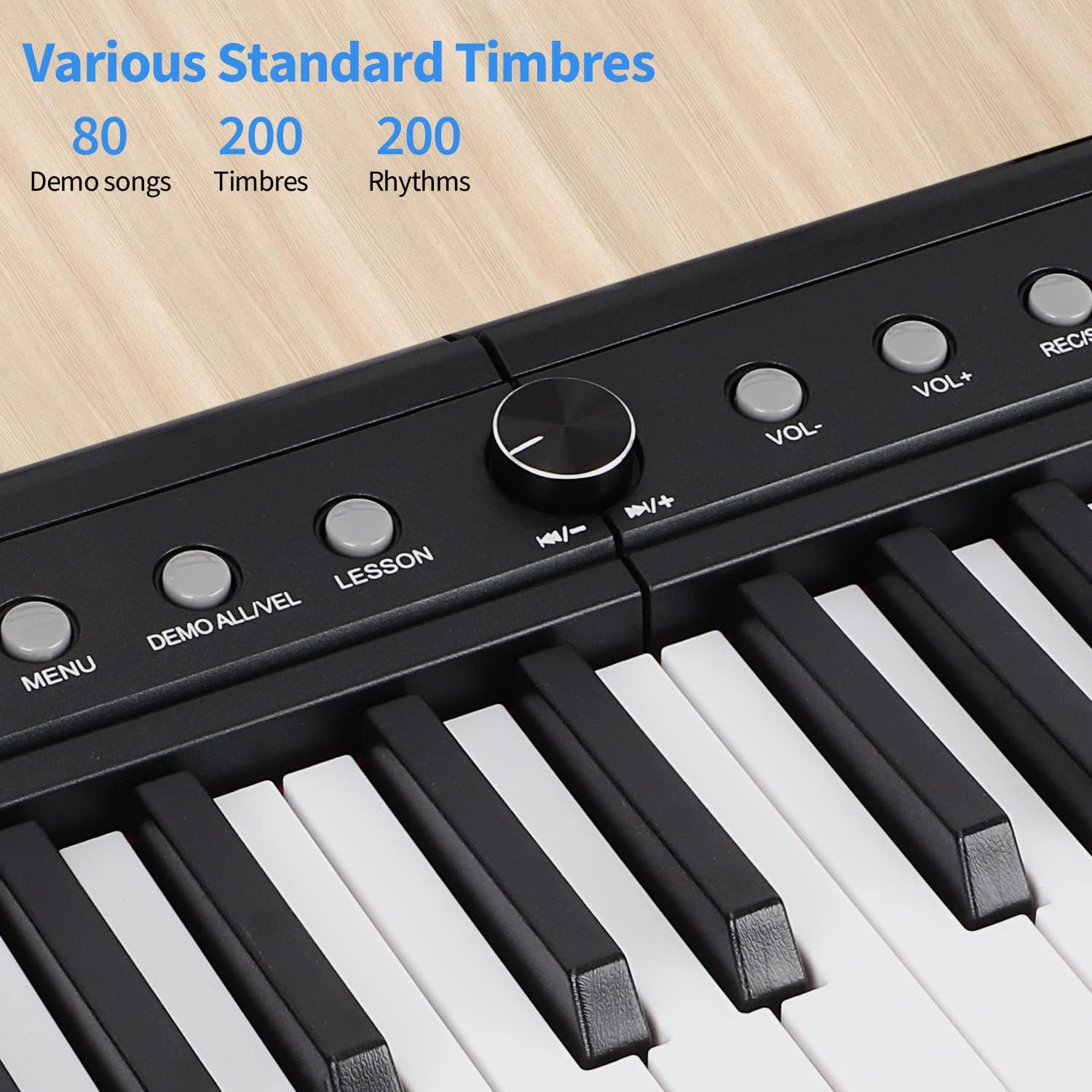 88 Key Semi Weighted Digital Piano with Stand, Sustain Pedal, Headphones, Carrying Case, Power Supply Y9675