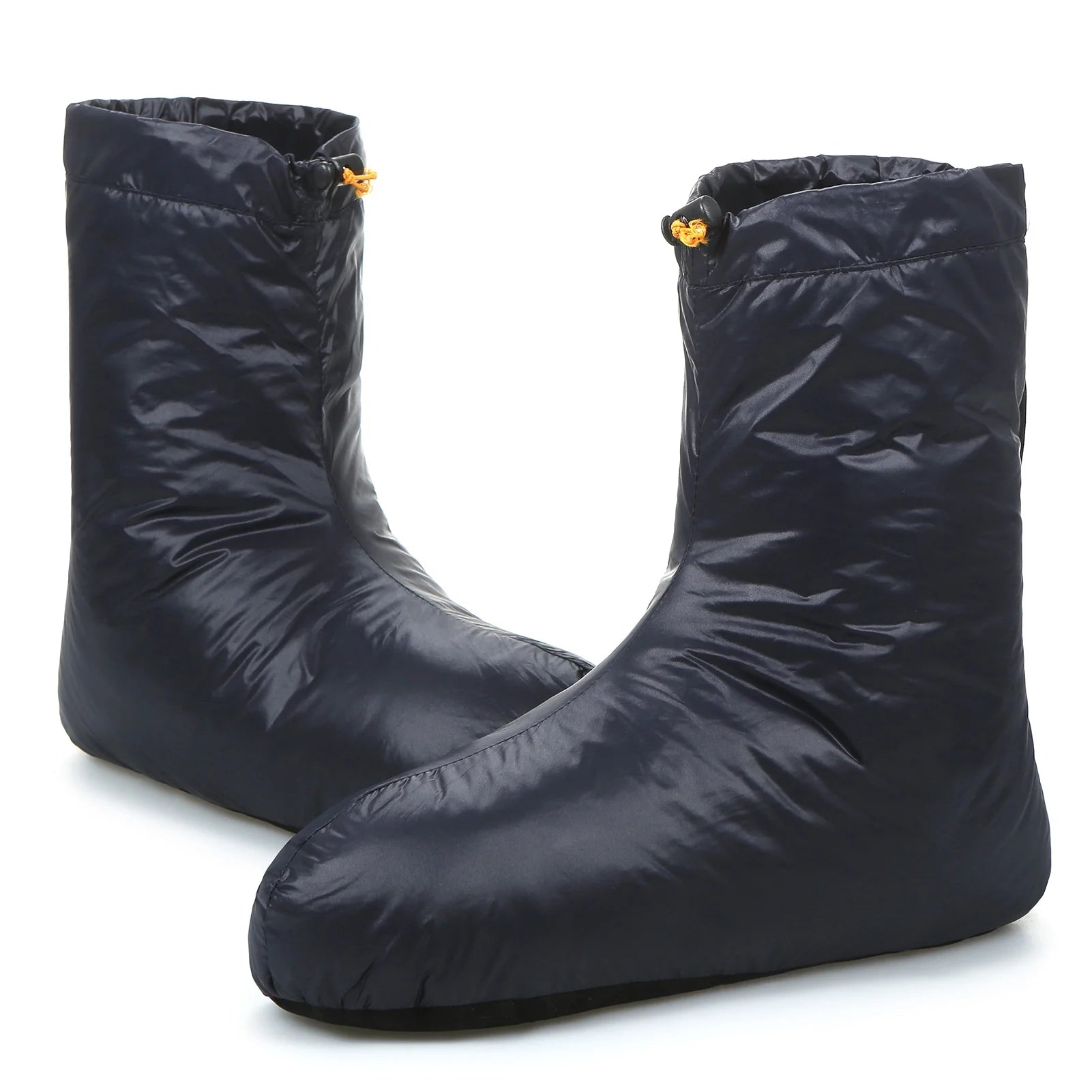 Winter Down Booties Socks Warm Soft Windproof Sleeping Slippers with Adjustable Drawstring Down Filled Boots with Storage Bag G122