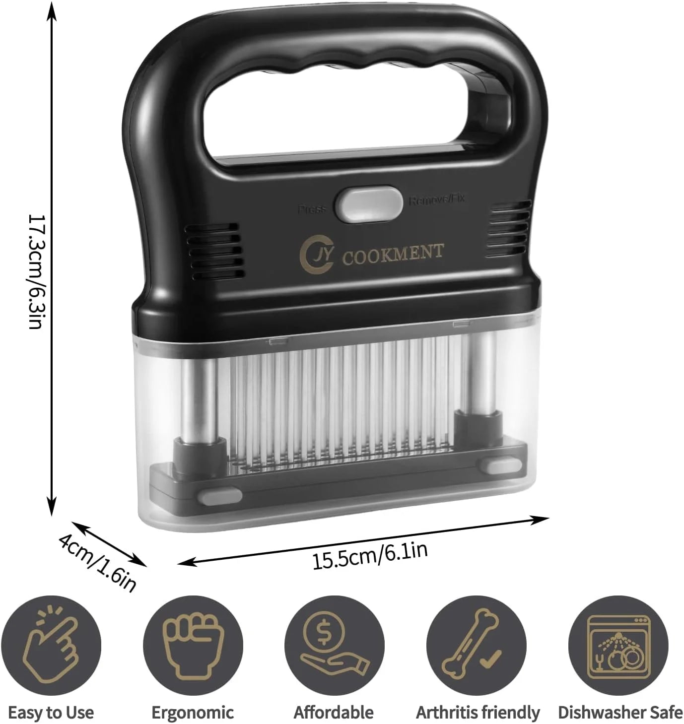 48 Stainless Steel Needle Blades Meat Tenderizer L4666