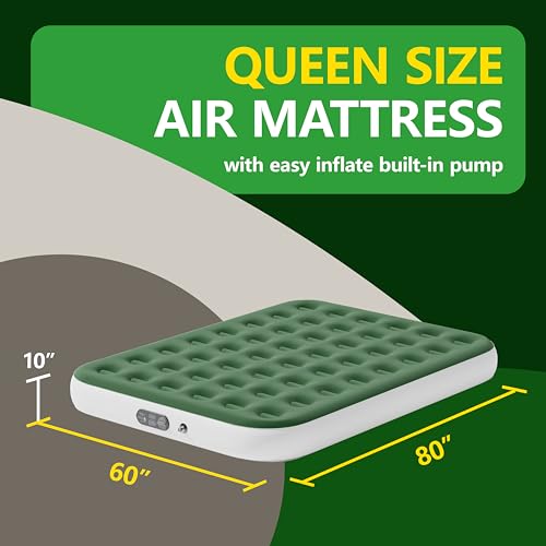 Queen Size Gray Inflatable Air Mattress with Pump Z394