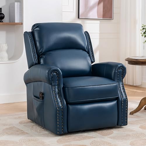 Red Brown Upholstered Swivel Glider Reclining Sofa Chair F9306