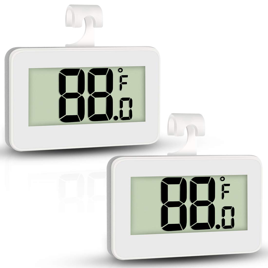 2 Pack Digital Waterproof Refrigerator Thermometer with Hook G270