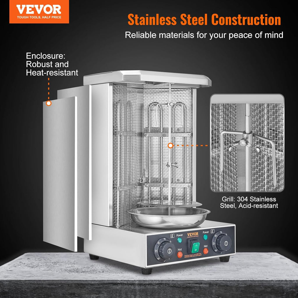 13 lbs Capacity Electric Vertical Broiler Shawarma Grill Machine F6836